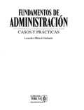 FUNDAMENTOS DE ADMINISTRACIÓN. CASOS Y PRÁCTICAS.